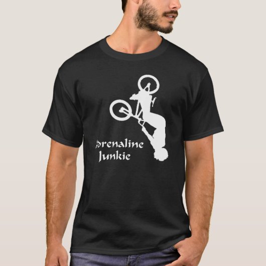 BMX Adrenaline Junkie (Donker) T-shirt (Voorkant)