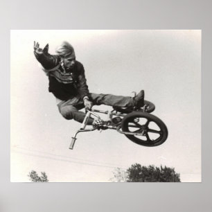 BMX-afdruk van oude school Poster