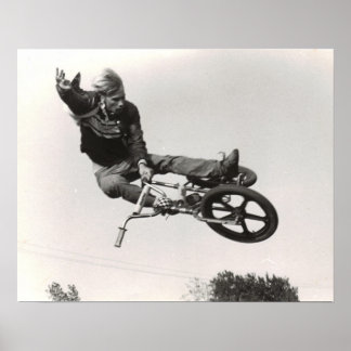 BMX-afdruk van oude school Poster