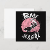 BMX als een meisje Kaart (Voorkant / Achterkant)