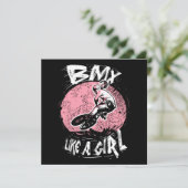 BMX als een meisje Kaart (Staand voorkant)