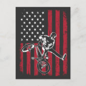BMX | Amerikaanse vlag BMX Briefkaart (Voorkant)