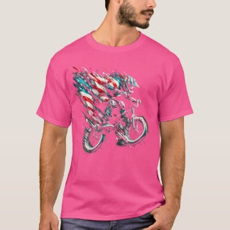 BMX Amerikaanse Vlag Verenigde Staten - BMX  Distr T-shirt