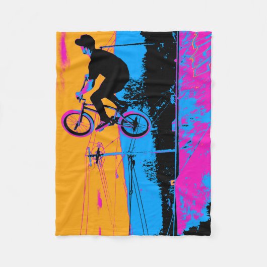 BMX Back-Flip Fleece Deken (Voorkant)