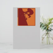 BMX-berijder Pop Art Briefpapier (Staand voorkant)