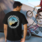 BMX Bicycle Moto Cross Gecontroleerd Rond Design T-shirt