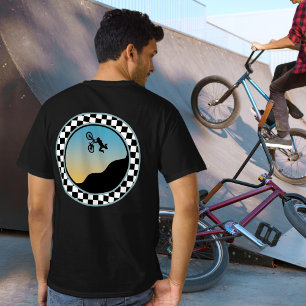 BMX Bicycle Moto Cross Gecontroleerd Rond Design T-shirt