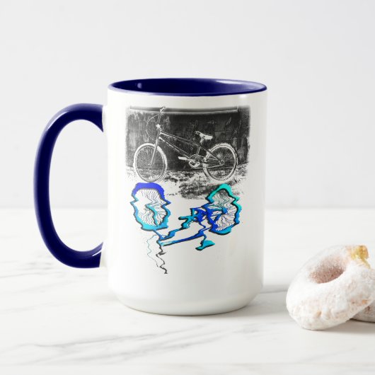 BMX Bicycle Sport Colored Reflection Mok (Met donut)