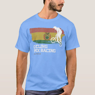 BMX Bike Bolivia Flag Biking Cycling Racing BMX T-shirt