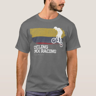 BMX Bike Colombia Flag Biking Cycling Racing BMX T-shirt