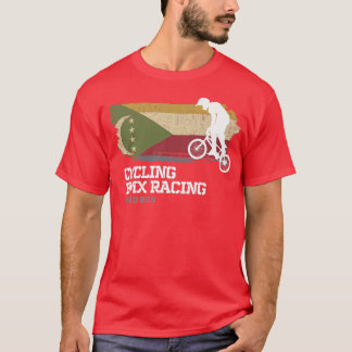 BMX Bike Comoros Flag Biking Cycling Racing BMX 2 T-shirt