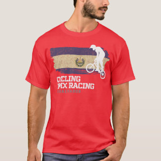 BMX Bike El Salvador Flag Biking Racing BM T-shirt
