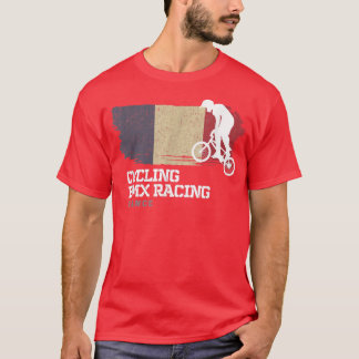 BMX Bike France Flag Biking Cycling Racing BMX 351 T-shirt