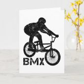 BMX Bike Freestyle Sport Retro Gift Idee Kaart (Gele Bloem)