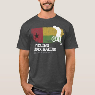 BMX Bike Guinee-Bissau Flag Biking Cycling Racing T-shirt