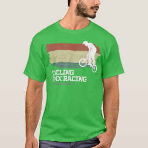 BMX Bike Luxembourg Flag Biking Cycling Racing BMX T-shirt