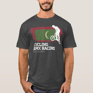 BMX Bike Maldives Flag Biking Cycling Racing BMX T-shirt