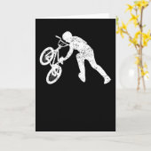 BMX Bike Motorcross Freestyle Retro Gift Kaart (Gele Bloem)