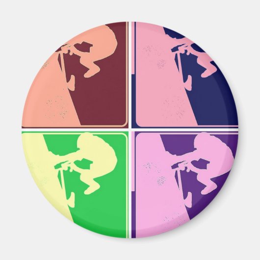 BMX Bike Rider Magneet (Voorkant)