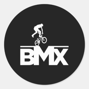 BMX Bike Rider Racing Bicycle Ronde Sticker