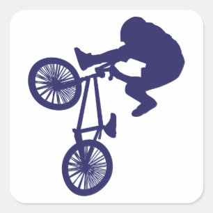 BMX Bike Rider Vierkante Sticker