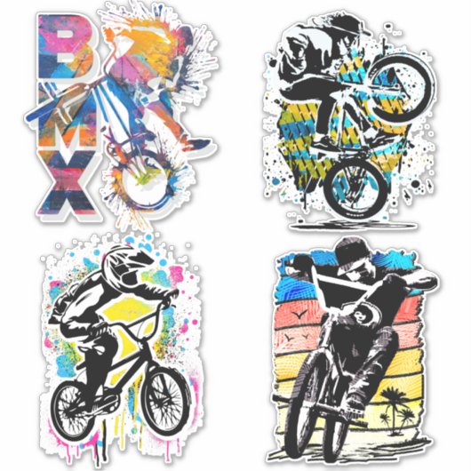 BMX Bike Stickers - BMX Vinyl Stickers (Voorkant)