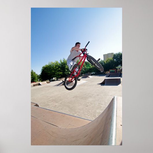 BMX Bike Stunt bar spin Poster (Voorkant)