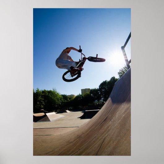 BMX Bike Stunt bar spin Poster (Voorkant)