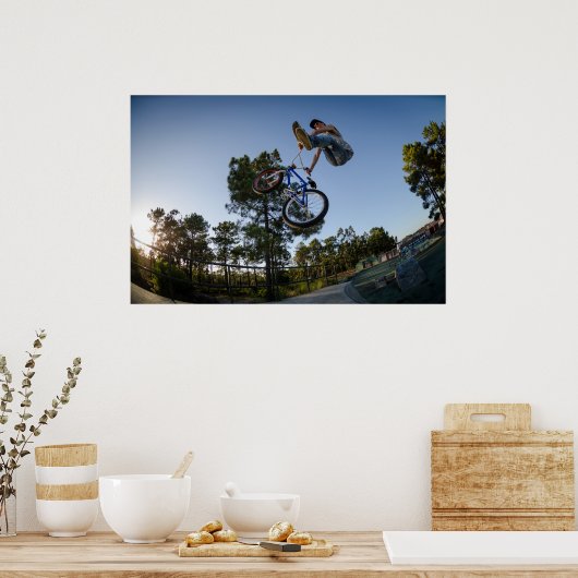 BMX Bike Stunt kan Poster (Keuken)