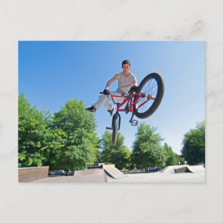 BMX Bike Stunt staart whip Briefkaart