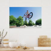 BMX Bike Stunt staart whip Poster (Keuken)
