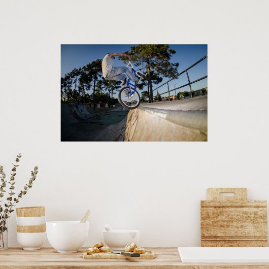 BMX Bike Stunt tap Poster (Keuken)