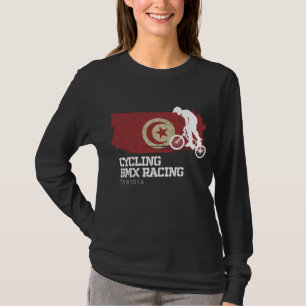 BMX Bike Tunesië Flag Biking Cycling Racing BMX T-shirt