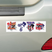 BMX Biker Bumpersticker (Op auto)