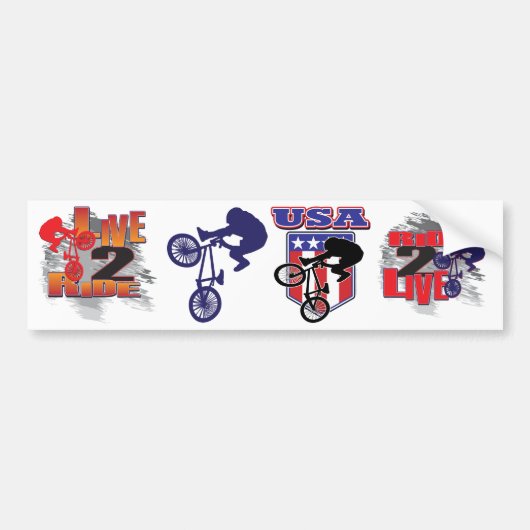 BMX Biker Bumpersticker (Voorkant)