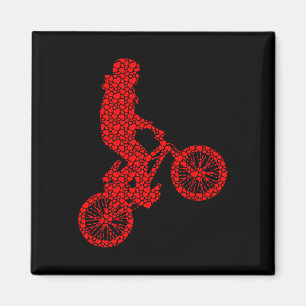 Bmx Biker Fiets Valentijnshartens Liefde Schattige Magneet