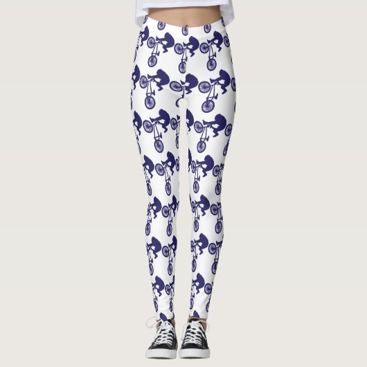 BMX Biker hoog in de lucht Leggings (Voorkant)