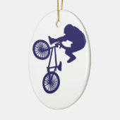 BMX Biker Keramisch Ornament (Links)