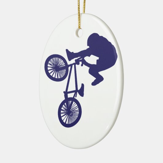 BMX Biker Keramisch Ornament (Links)