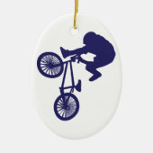BMX Biker Keramisch Ornament (Voorkant)