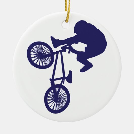 BMX Biker Keramisch Ornament (Voorkant)