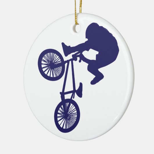 BMX Biker Keramisch Ornament (Links)