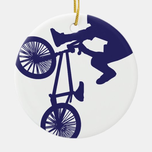 BMX Biker Keramisch Ornament (Voorkant)