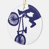 BMX Biker Keramisch Ornament (Links)