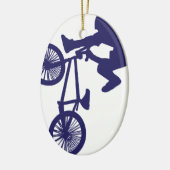 BMX Biker Keramisch Ornament (Links)