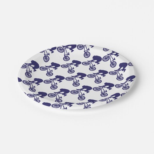 BMX-Biker Papieren Bordje (Gekanteld)