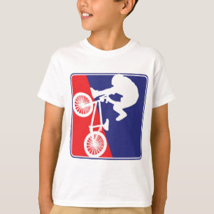 BMX Biker Red White en Blue T-shirt