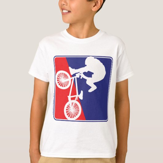 BMX Biker Red White en Blue T-shirt (Voorkant)
