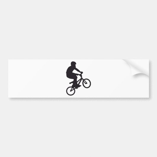 BMX Biker trick jump Bumpersticker (Voorkant)
