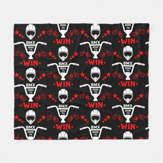 BMX Bikers Freestyle Fleece Deken (Voorkant (Horizontaal))